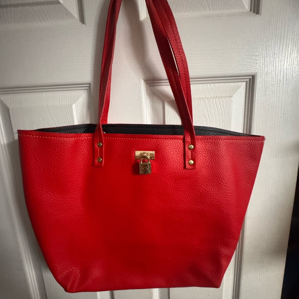 BCBG Paris Gold Lock on Red